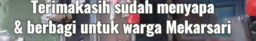 Berbagi bersama petugas SLRT Mekarsari (Rumah Belajar Bersama Rbebe)