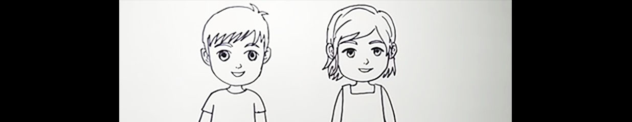 Cara Menggambar Anak Perempuan & Laki-Laki (belajar menggambar)